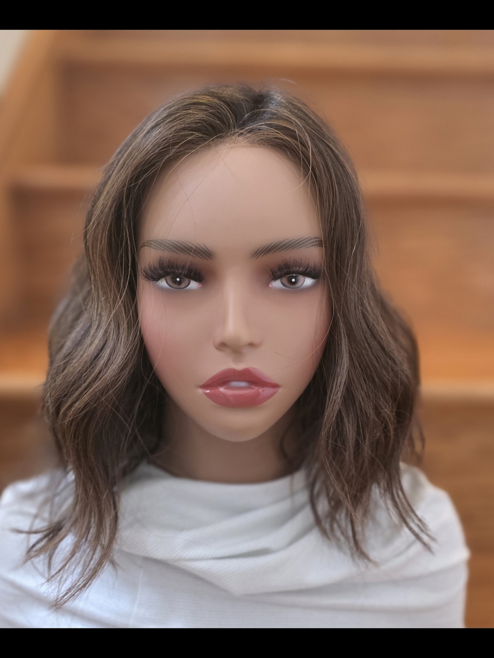Belle Tress Califia HF, Beachy Wave Bob- Chocolate W/ Caramel